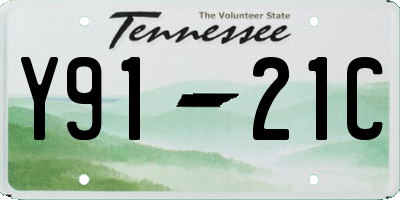TN license plate Y9121C