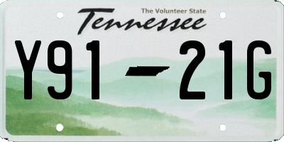 TN license plate Y9121G