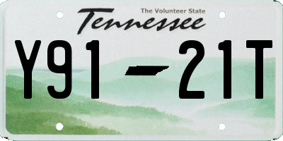 TN license plate Y9121T