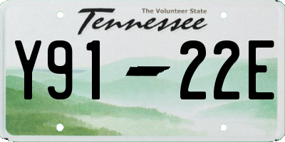 TN license plate Y9122E