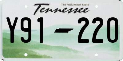 TN license plate Y9122O