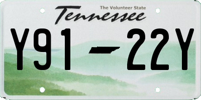 TN license plate Y9122Y