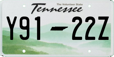 TN license plate Y9122Z