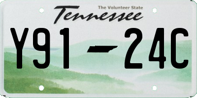 TN license plate Y9124C