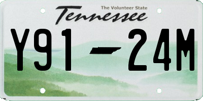 TN license plate Y9124M