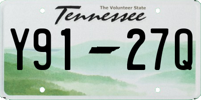 TN license plate Y9127Q