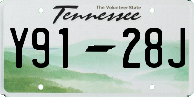 TN license plate Y9128J