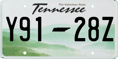 TN license plate Y9128Z