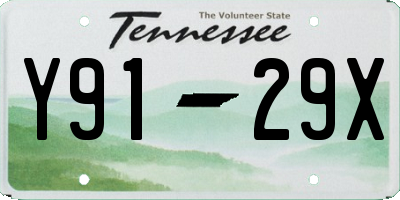 TN license plate Y9129X