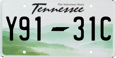 TN license plate Y9131C