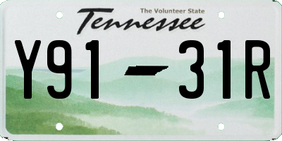 TN license plate Y9131R