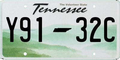 TN license plate Y9132C