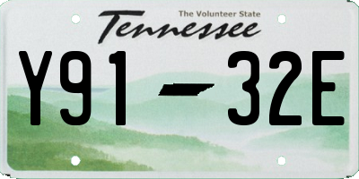 TN license plate Y9132E