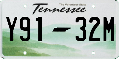 TN license plate Y9132M