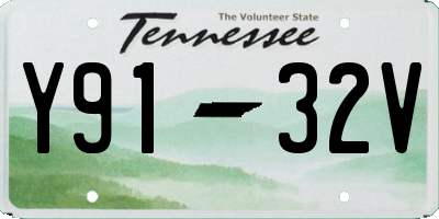 TN license plate Y9132V