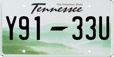 TN license plate Y9133U