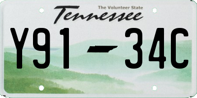 TN license plate Y9134C