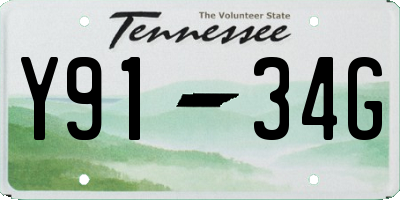 TN license plate Y9134G