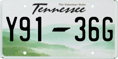 TN license plate Y9136G