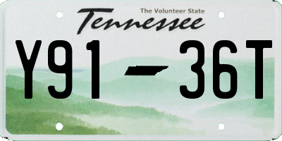 TN license plate Y9136T