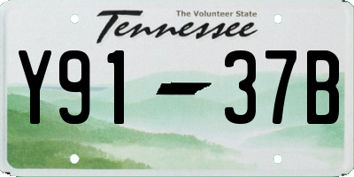 TN license plate Y9137B