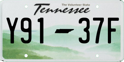 TN license plate Y9137F