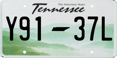 TN license plate Y9137L