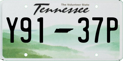 TN license plate Y9137P