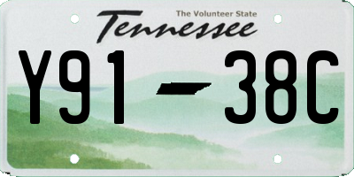 TN license plate Y9138C