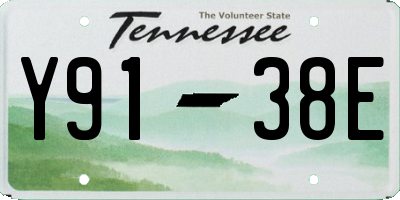 TN license plate Y9138E