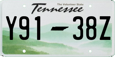 TN license plate Y9138Z