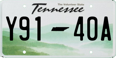 TN license plate Y9140A