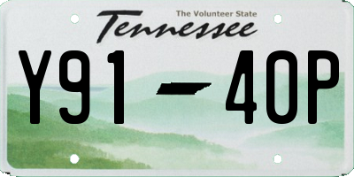 TN license plate Y9140P