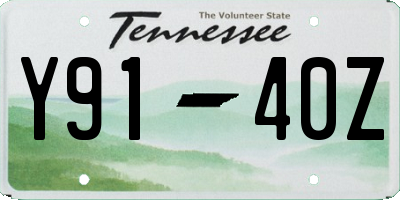 TN license plate Y9140Z