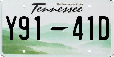 TN license plate Y9141D