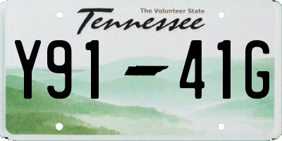 TN license plate Y9141G