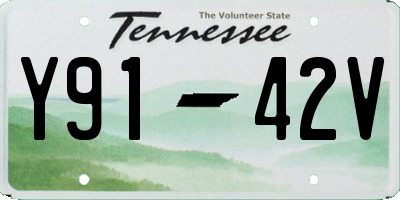 TN license plate Y9142V