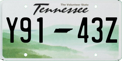 TN license plate Y9143Z