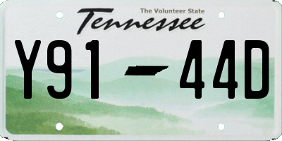 TN license plate Y9144D