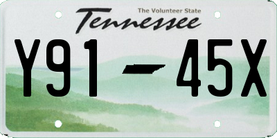 TN license plate Y9145X