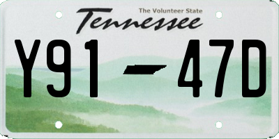 TN license plate Y9147D