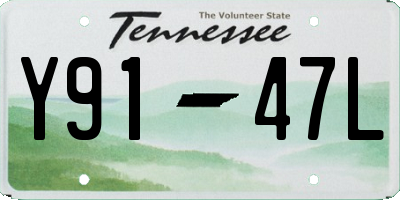 TN license plate Y9147L