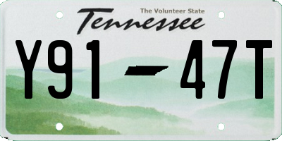 TN license plate Y9147T