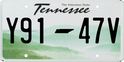TN license plate Y9147V
