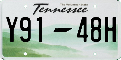 TN license plate Y9148H