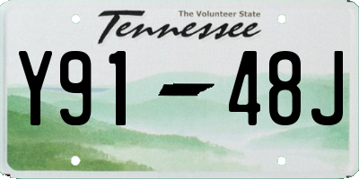 TN license plate Y9148J