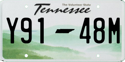 TN license plate Y9148M