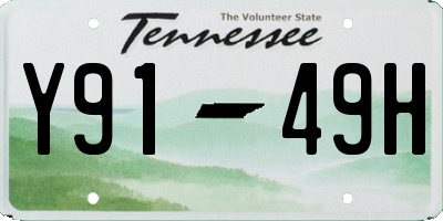 TN license plate Y9149H