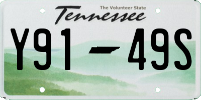 TN license plate Y9149S