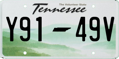 TN license plate Y9149V